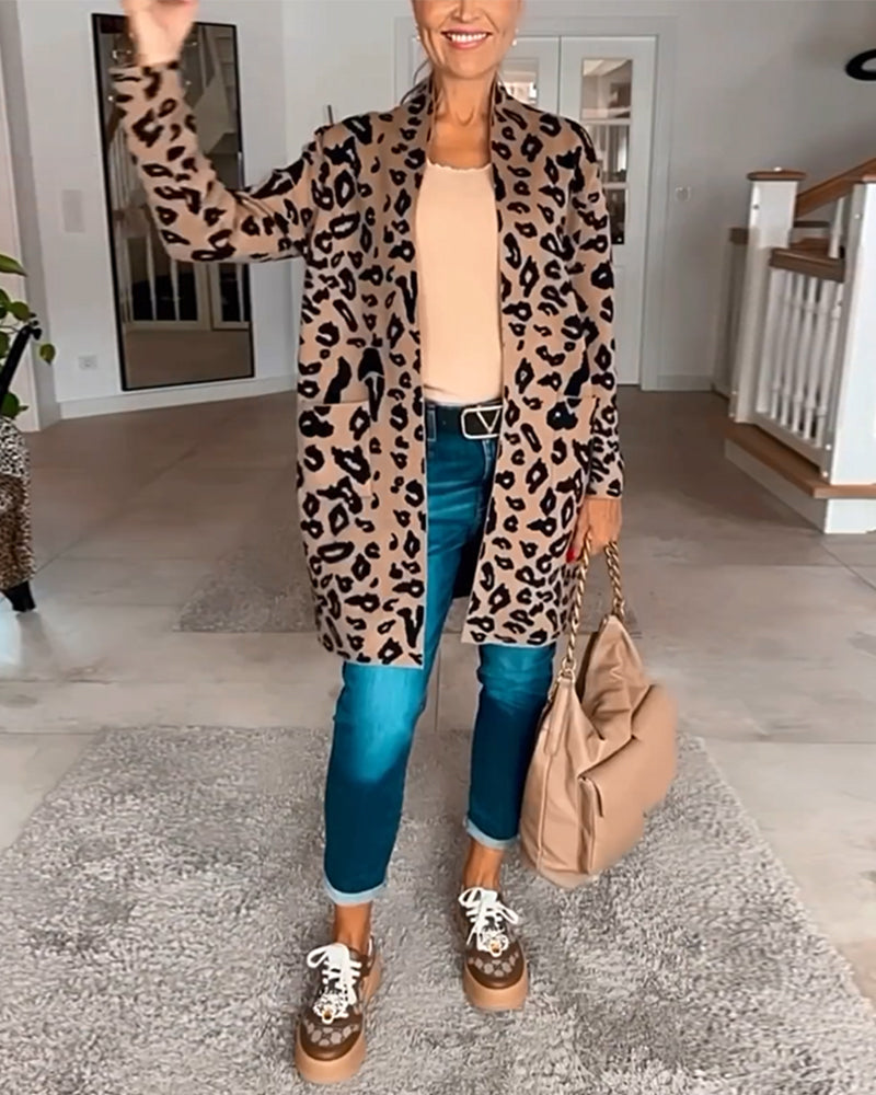 Leopard Print Animal Cardigan