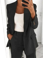 Blazer and Wide-Leg Trouser Set