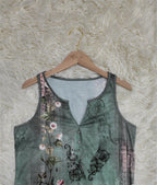 Watercolor Floral Sleeveless Blouse