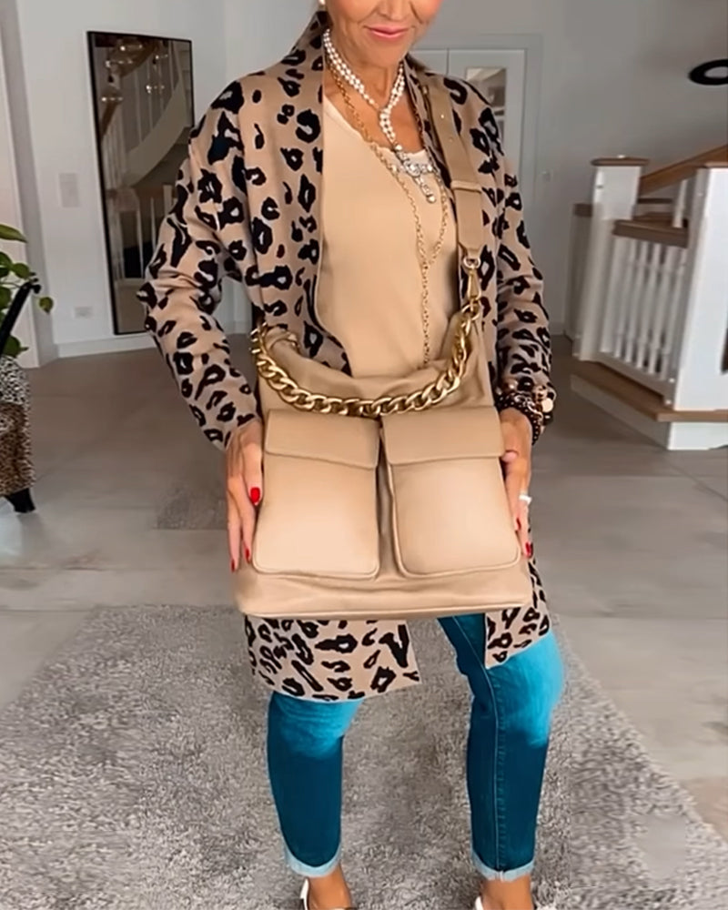 Leopard Print Animal Cardigan