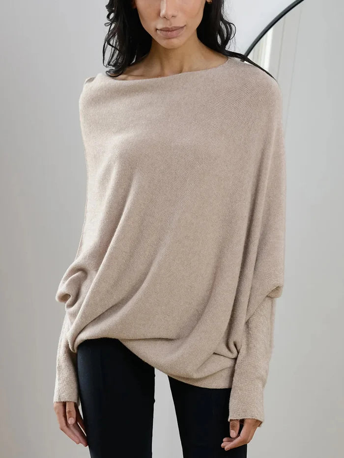 Asymmetrical Draped Sweater by Paulina