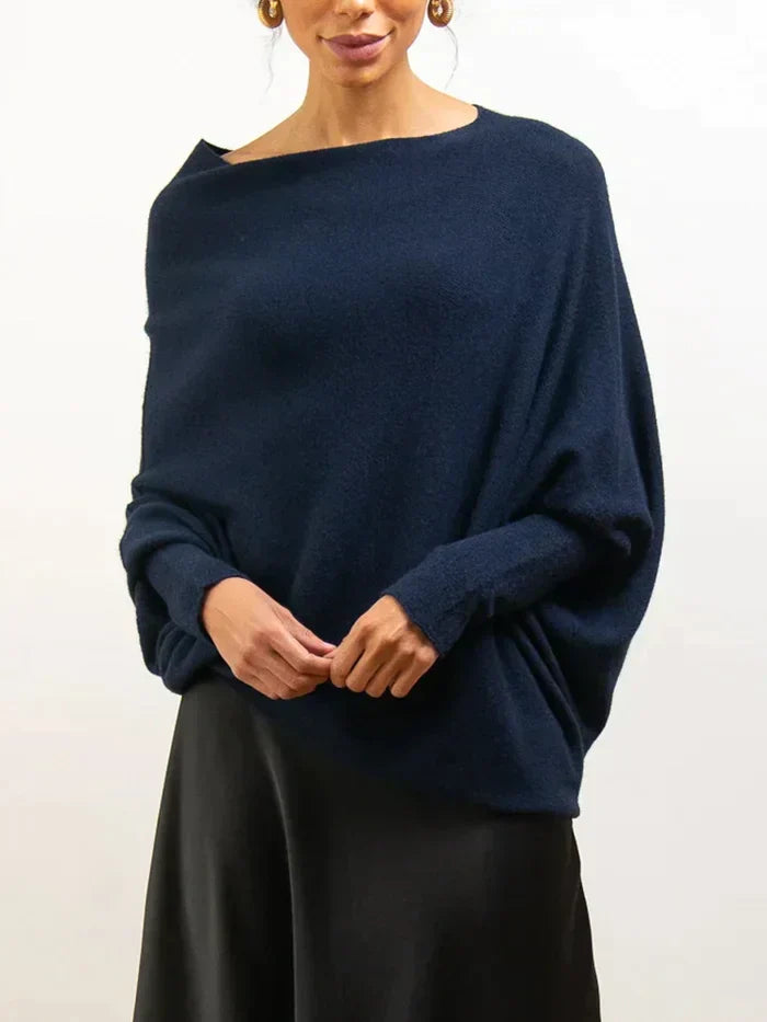 Asymmetrical Draped Sweater by Paulina