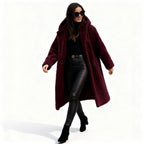 Chic Long Plush Fleece Coat for Women