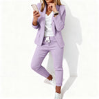 Stylish Women's Blazer and Jogger Set – Coordinated Blazer and Pant Outfit