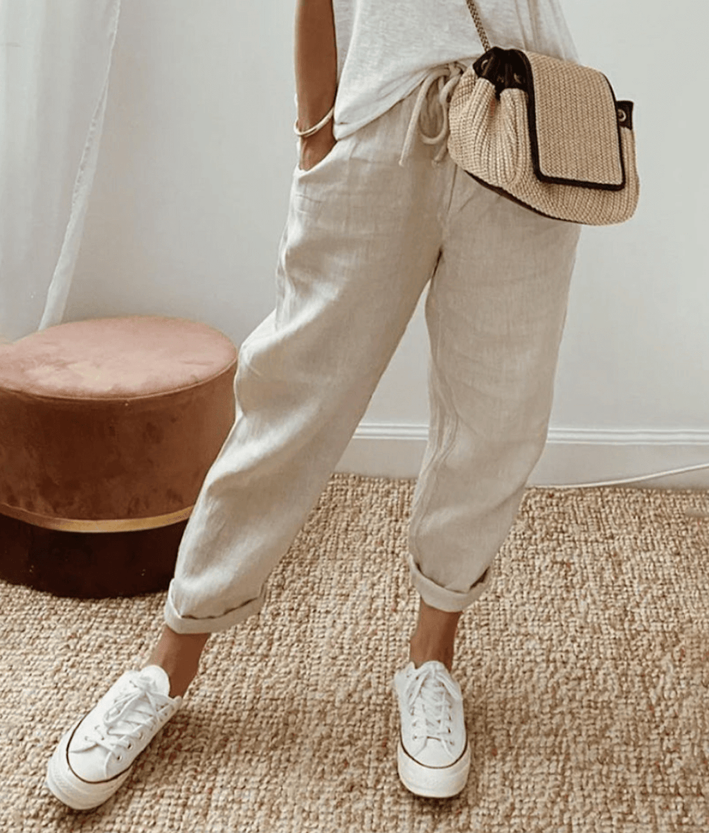 Chic Cotton-Linen Trousers