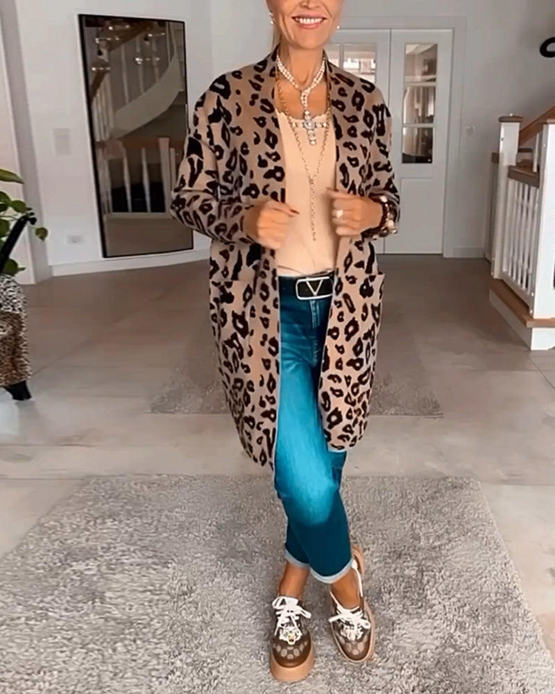Leopard Print Animal Cardigan